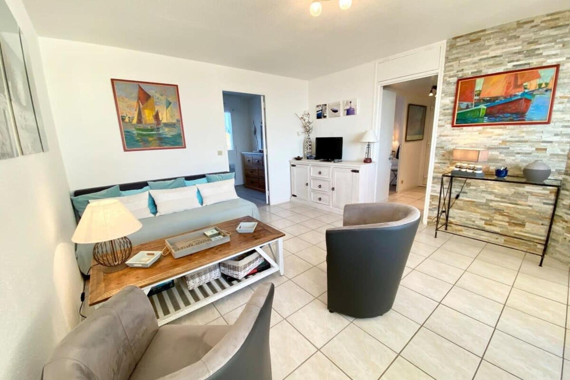 Superbe T3 Cosy Vue Mer 180 Ploemeur Luaran gambar