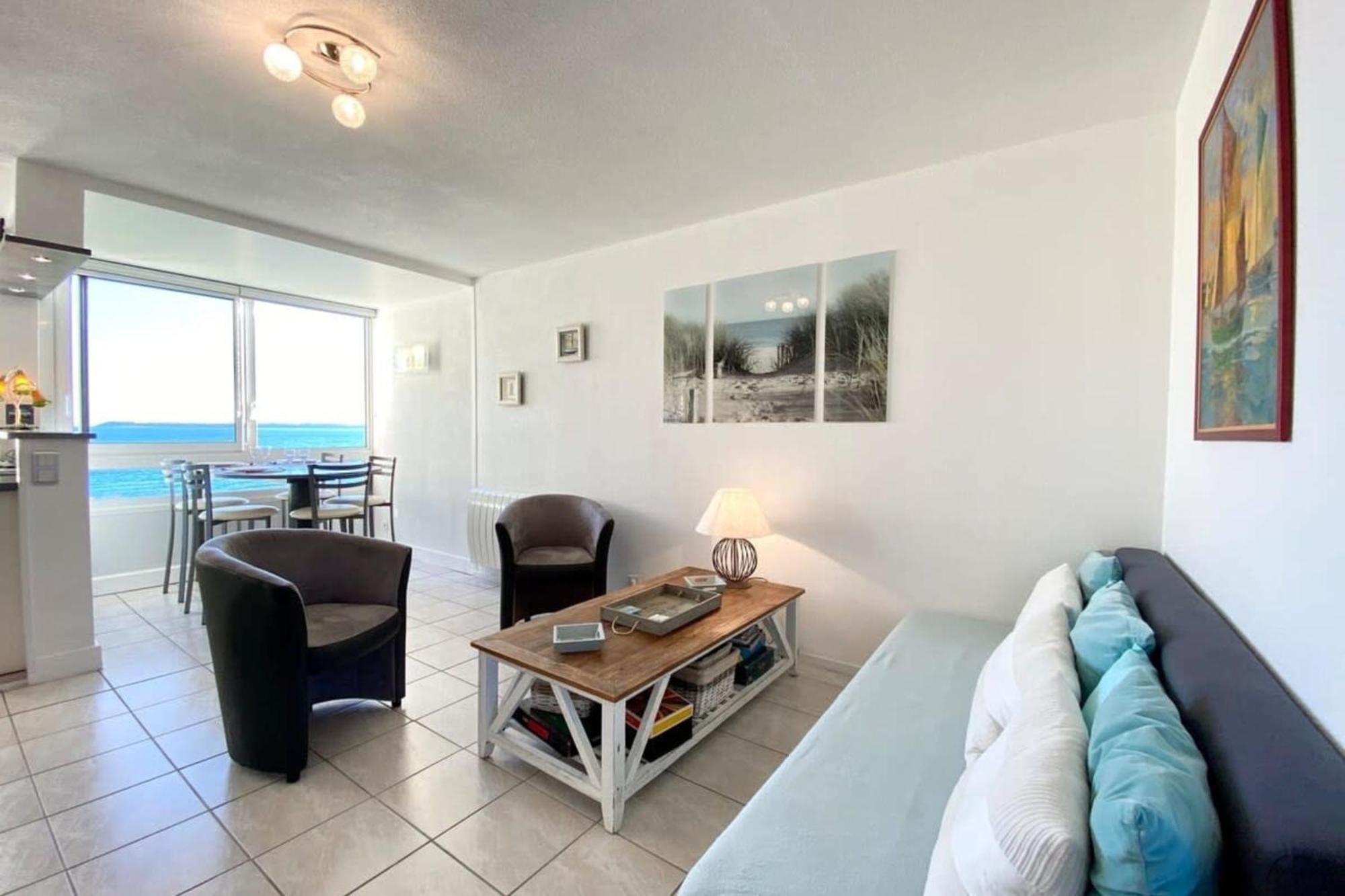 Superbe T3 Cosy Vue Mer 180 Ploemeur Luaran gambar