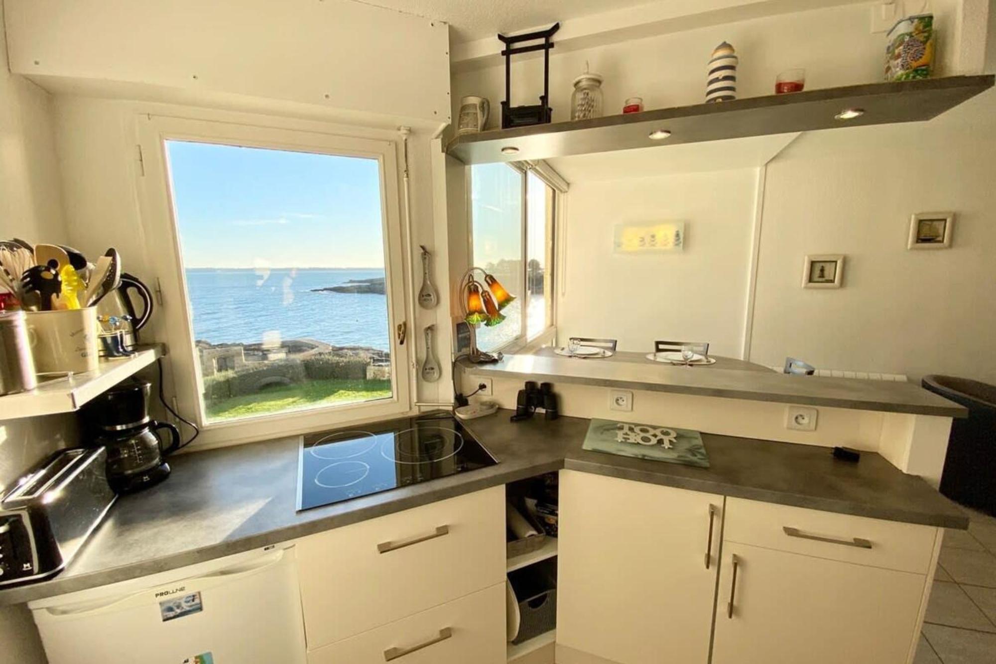Superbe T3 Cosy Vue Mer 180 Ploemeur Luaran gambar
